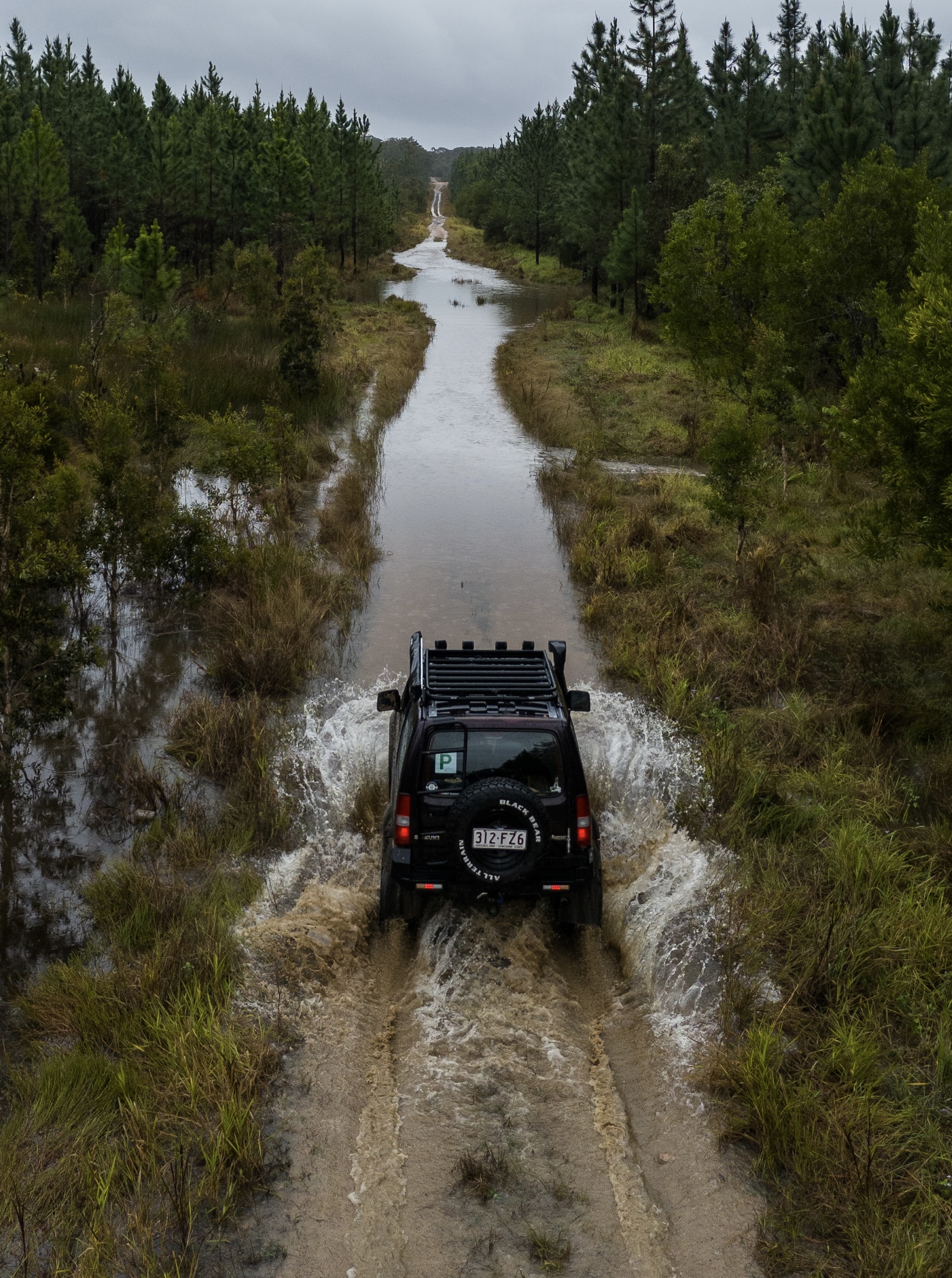 Automotive offroad photography shot